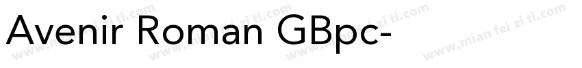 Avenir Roman GBpc字体转换